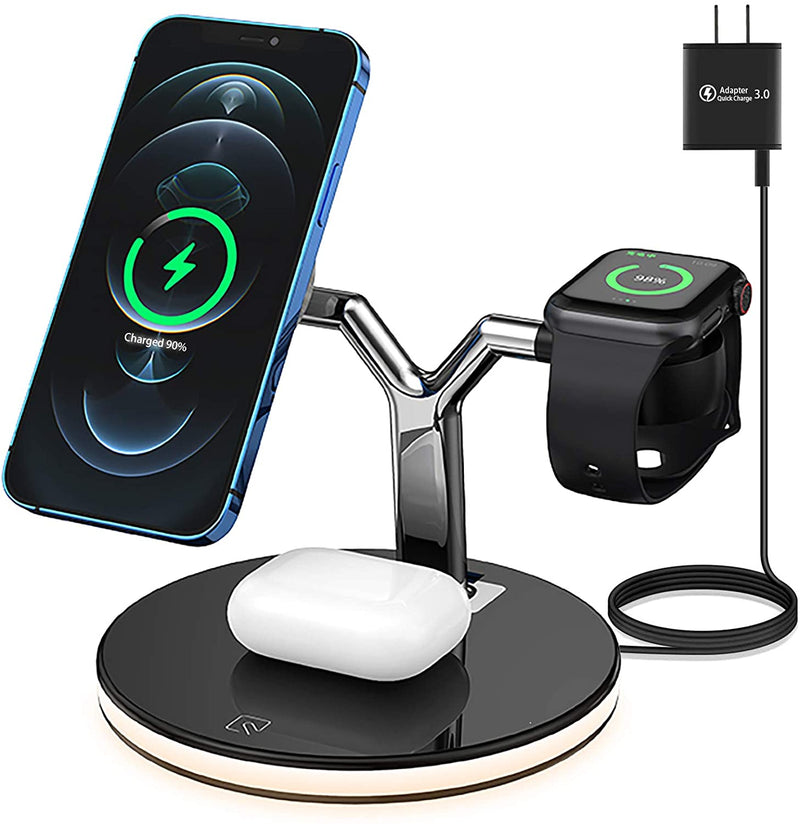 25W 3 in 1 Magnet Qi Fast Wireless Charger für Iphone 12 Mini Pro MAX Ladestation für Apple Watch 6 5 4 3 2 1 AirPods Pro