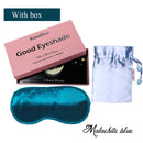 100% Natural Mulberry seda pura sueño descanso ojo máscara acolchada sombra cubierta viaje relajación ayuda vendas 4 colores sombra de ojos con caja