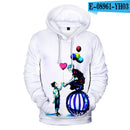 The Newest 3D Hisoka Hoodies Sweatshirts Men Women Hoodie Fashion Autumn 3D Comic Hisoka Boys Girls Black+White Pullovers