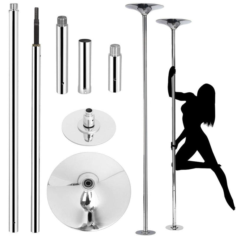 45mm Professional Golden Stripper Pole Dance Spin Pole Abnehmbarer Home Fitness Übungstraining Pole D POLE Kit Freeshipping