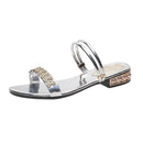 Sommer Damen Sandalen Glitzer Pumps Schuhe Bequeme Damensandalen Gold Silber High Heels Damen Footwear Slip On Sandalen I121