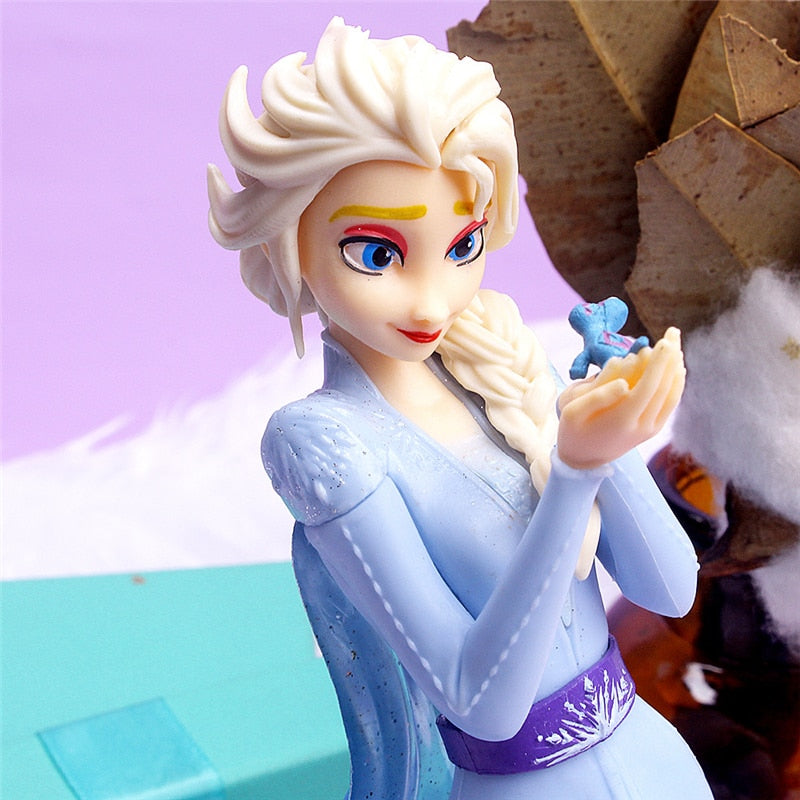 Disney Frozen Elsa princesa 21 cm PVC figura acción coleccionable modelo decoraciones muñeca juguetes para niños regalo de Año Nuevo