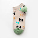 Calcetines invisibles de algodón para verano, calcetines antideslizantes para hombre y mujer, calcetín corto de corte bajo, pantuflas felices, divertidos calcetines para perros con animales de cerveza para hombre