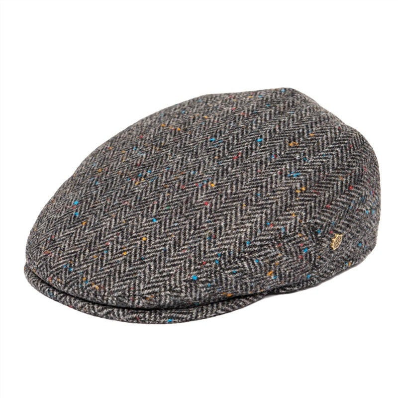 VOBOOM Ivy Cap Herringbone Flat Caps 50% Wool Tweed Scally Cabbie Hat NewsboyCap Bunnet Paddy Dai Cheese-cutter Driving Hats