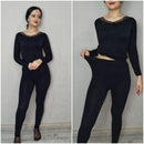 2022 New Autumn Winter Seamless Second Thermal Female Skin Lace V-neck Slim Body Thermal Underwear  For Women Modal Long Johns