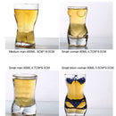 BORREY Unique Beer Cup Funny Wine Glass Whisky Vodka Shot Glasses Creative Bar Cocktail Glass Body Shape Mug Coffee Juice Cup