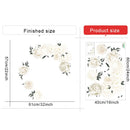 White Peony Wall Stickers for Living room Bedroom Self-adhesive Vinyl ins Wall Decals Eco-friendly Removable Art Wall Murals