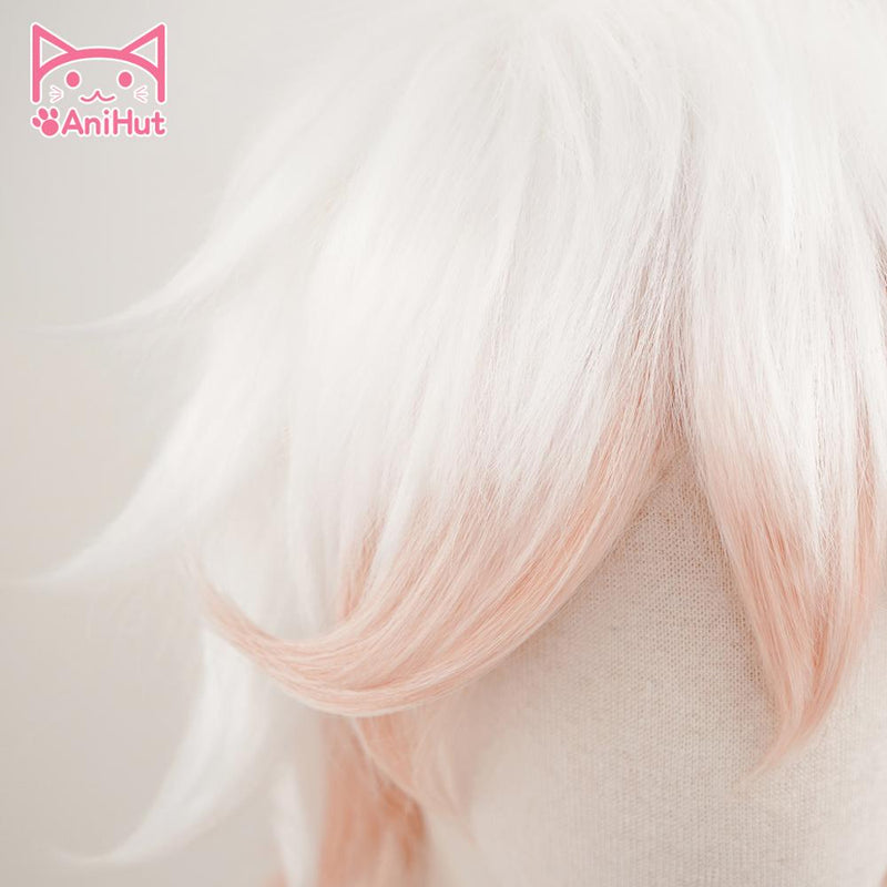 【AniHut】Komaeda Nagito Wig Danganronpa Cosplay Wig Anime Cosplay Hair Synthetic Heat Resistant Hair Komaeda Nagito Cosplay