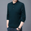 6% Wool 2022 High Quality Designer New Fashion Brand Solid Color Casual Japanese Polo Shirt Men Long Sleeve Tops Mens Clothing