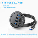 USB HUB USB3.0 Mount In Desk Multi USB 2.0 Ports With SD/TF Headphone/Mircophone Type C Port Usb Hub With Power Adapter 5V 2A