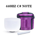 8 Inch  432hz/440hz Frosted Quartz Crystal Singing Bowl With Free Carring Case Chakra CDEFGAB