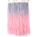 Saisity Ombre Synthetic with Split Ends Goddess Box Braids Crochet Hair Extensions With End Bohemian Box Braiding Hair