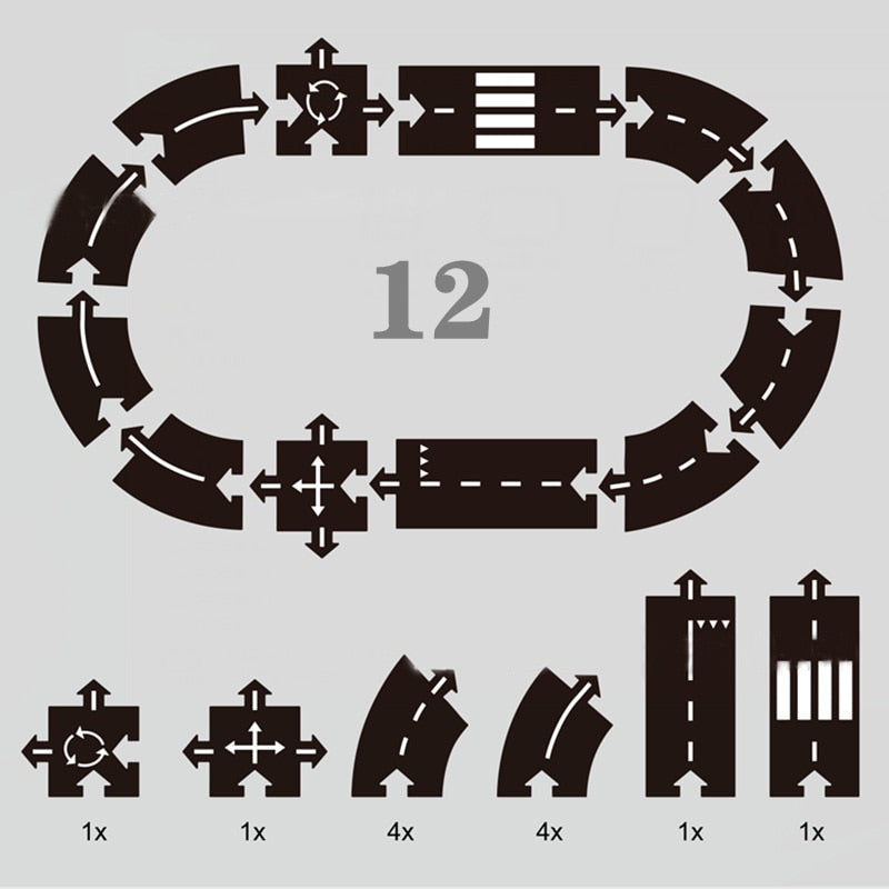 Kids DIY Traffic Roadway Track Puzzle Toys for Children Road Building Motorway Toy Removable Vehicle Cars Track Educational Toys