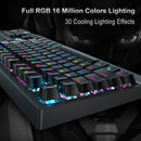 AULA RGB Gaming Mechanical Keyboard Blue Black Switch Wired Backlit Keyboard 104 Keys Anti-ghosting for Laptop Desktop PC Gamer