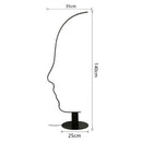 Nordic Human Face Led Floor Lamp Black Adjustable for Living Room Bedroom Bedside Standing Home Decor Indoor Lighting Fixture