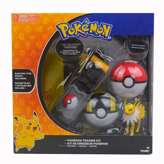 TOMY Pokemon Genuine  Elf Ball Belt Pikachu Pokeball Pocket Monster Variant ModelToy Set cosplay Action Figure Model Kids Toy