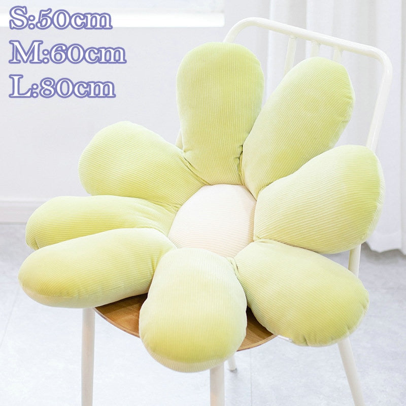 Cojín de flores de Margarita lavable, almohada de coche de peluche suave, cojín de silla de flor de melocotón, decoración de sofá para habitación femenina, regalo para cumpleaños de niña