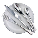 Hot Sale 24-Piece Shiny polishing Mirror Silver Cutlery Dinnerware Set Tableware Flatware Set Stainless Steel Wholesale