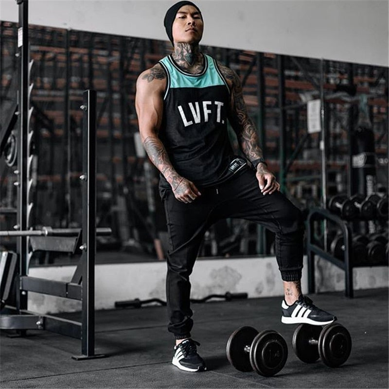 Marke Gym Workout Männer Tanktops Patchwork Fitness Ärmelloses Shirt Stringer Herren Bodybuilding Männer Sportbekleidung Weste Muscle Singulett