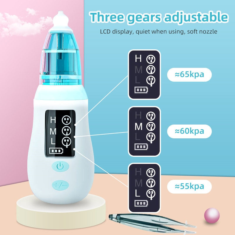 Kids Nasal aspirator Electric LED Display Nose Cleaner Inhaler Newborn Aspire Equipment Ear Care aspirador nasal bebe electrico