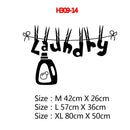 Cotizaciones y carteles de lavado de lavandería, decoración de pegatinas de pared para cuarto de lavado, WC y pegatinas de inodoro, accesorios de decoración