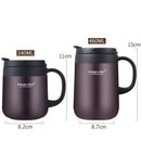 Pinkah 340 y 460ML 304 termos de acero inoxidable taza de oficina con asa con tapa taza de té aislada termo taza termos de oficina
