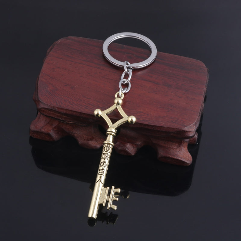 Wholesale Attack On Titan Keychain Anime Shingeki No Kyojin Wings of Liberty Scout Legion Emble Eren Key Pendant Keyring Jewelry