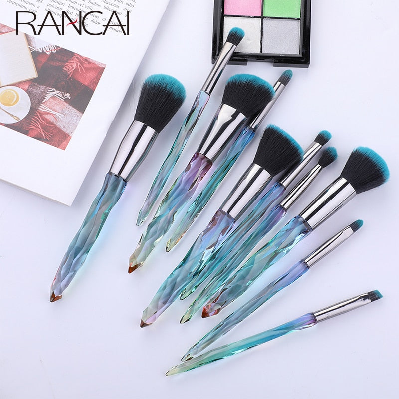 RANCAI-Juego de brochas de maquillaje profesional, 5/10 Uds., brocha para base de maquillaje en polvo, sombra de ojos, labios, cejas, Kit de brochas de maquillaje