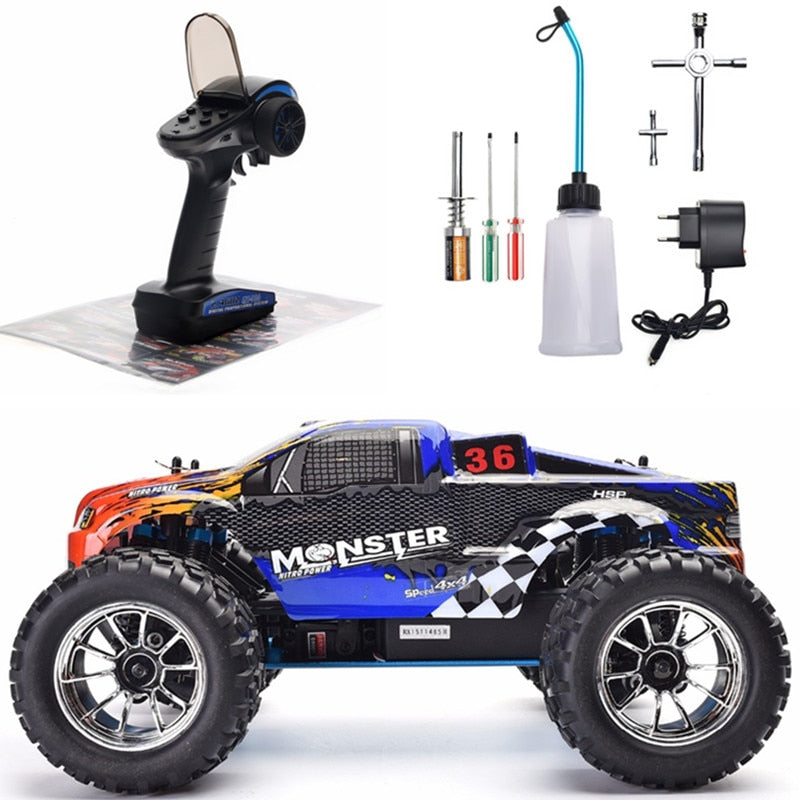 HSP RC Auto Maßstab 1:10 Two Speed ​​Offroad Monster Truck Nitro Gas Power 4wd Ferngesteuertes Auto High Speed ​​Hobby Racing RC Fahrzeug