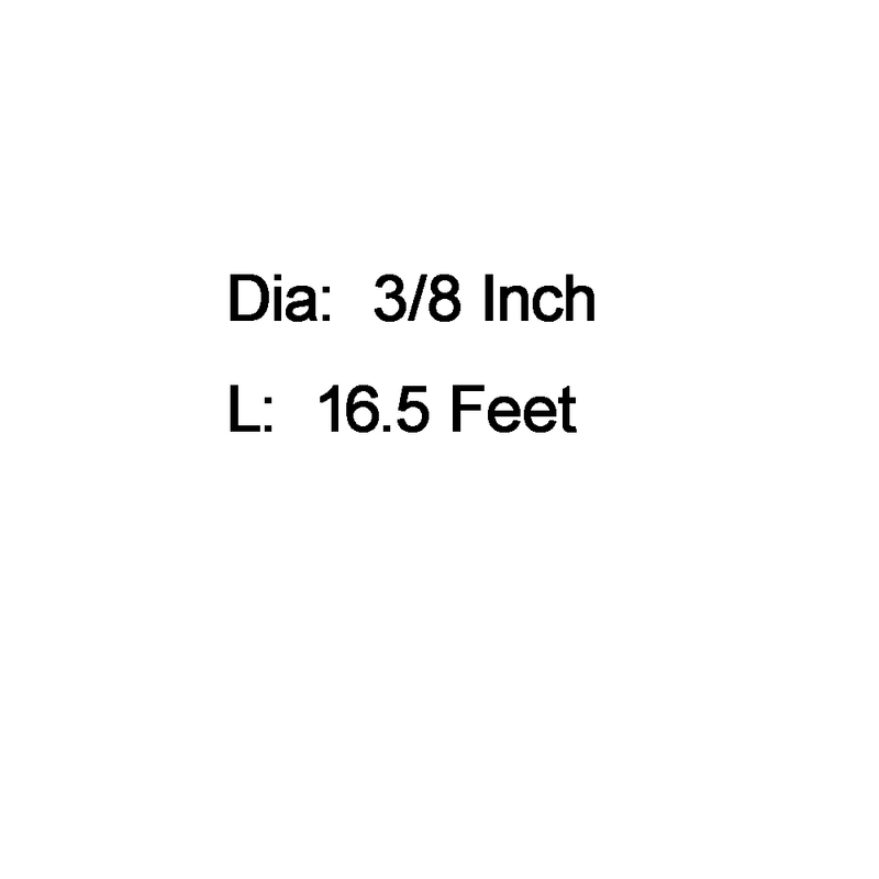 Cuerda de amarre de nailon trenzado doble, línea de muelle negra, cuerda de ancla, líneas de muelle ultrafuertes, 16,5 pies, 25 pies, 50 pies