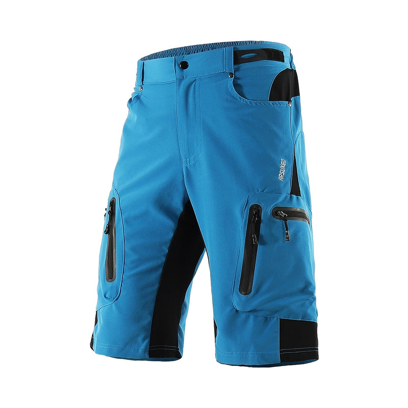 ARSUXEO, pantalones cortos de ciclismo para deportes al aire libre para hombre, pantalones de descenso MTB, pantalones cortos para bicicleta de montaña, pantalones cortos resistentes al agua, ajuste holgado 1202