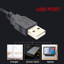 Zerouno Led book Lamp clip Reading Light USB Power black Flexible hose table Desk Headboard home study dimmable bright 5V ring