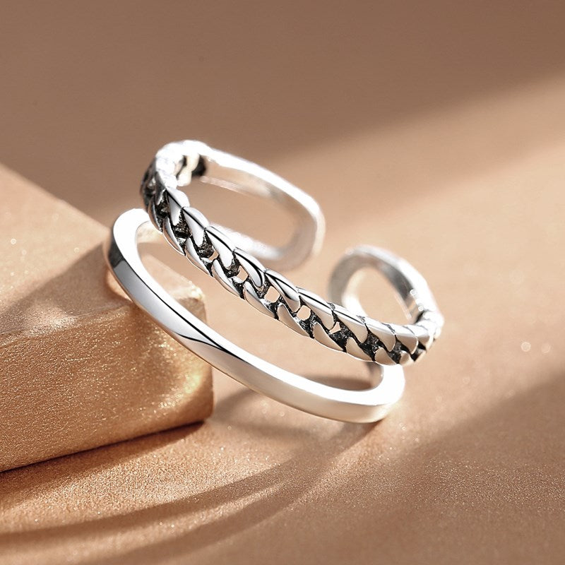 NEHZY S925 Stempelring Hohe Qualität Hohle Frau Modeschmuck Einstellbarer Ring Retro Thai Silber Schwarz Heißer Verkauf