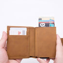 DIENQI Rfid Men Wallets Classic Card Holder Walet Male Purse Money Wallet Zipper Big Brand Luxury Black Leather Wallet For Men