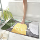 Ganzjährig weicher, rutschfester Badezimmer-Teppich mit Regenbogen-Print, Türöffnung, wasserabsorbierend, Badematte, Heimdekoration, Bodenteppich, Duschraummatten