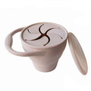 New Colors Baby Silicone Snack Cup Toddle Portable Food Storage Box Portable Snacks Container BPA Free Silicone Soft Lid