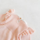 Cute Autumn Winter Infant Baby Girls Bowknot Rompers Clothing Kids Girl Long Sleeve Knit Rompers Clothes