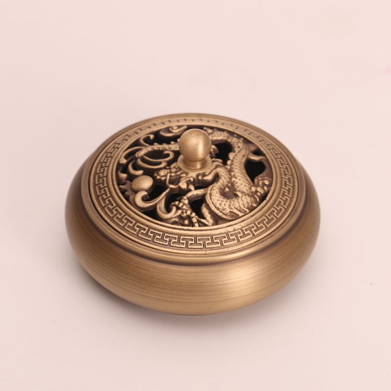 Quemador de incienso de tres patas de artesano de cobre, placa de estufa Zen Xuande, quemador de sándalo, quemador de incienso puro