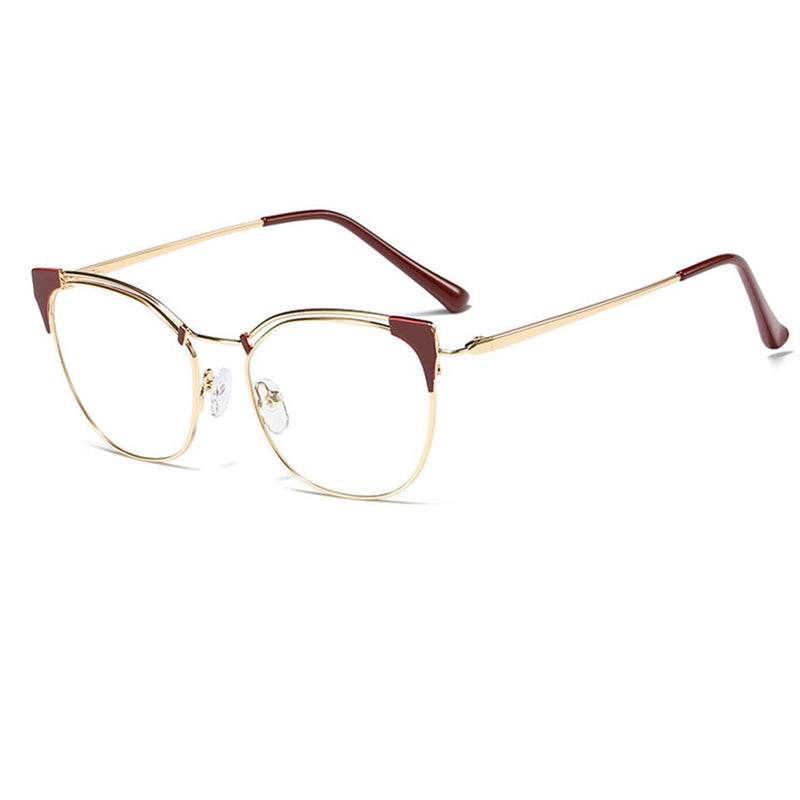 Belmon Cat Eye Spectacle Frame Women Eyeglasses Computer Prescription Optical For Female Eyewear Clear Lens Glasses Frame 95537