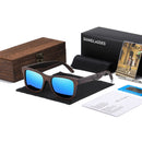 GM Handmade Natural Wooden Sunglasses Women Men Brand Design Vintage Fashion Glasses Gray Polarized Lens Accept OEM 1610BN