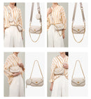 Pequeño bolso de hombro de cuero PU para mujer 2022 nuevo bolso y bolsos de mano bolso cruzado de viaje para mujer bolso bandolera con cadena para mujer 2 unids/set