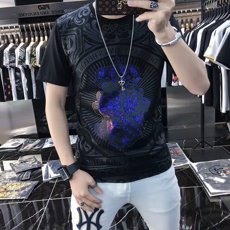 Camiseta de manga corta con cuello redondo para hombre YOUYEE 2021 verano moda joven Hip-Hop ropa informal de moda de alta calidad camisetas para hombre ropa superior