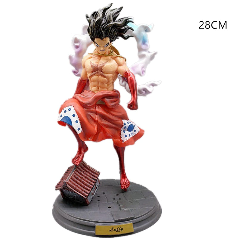 25 CM One Piece Gear Cuarto Luffy Figura Serpiente Hombre Luffy PVC Mono D Luffy Gear 4 Estatua Colección Juguete