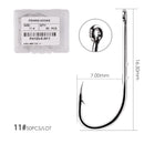 50pcs/ Box Long Shank Fishing Hook 1#-10# Fish Hooks High Carbon Steel Sharp Barbed Offset Narrow Bait Hook Fishhook