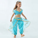 Film Mädchen Kind Sommer Jasmin Prinzessin Tanzkleid Kinder Aladdin Halloween Party Performance Kostüm Top Rock Hose Set