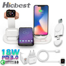3 in 1 Wireless Charger for iPhone Wireless Charger 3in1 Induction Charging Dock Station for iPhone 12 SE 11 Apple Watch Airpods