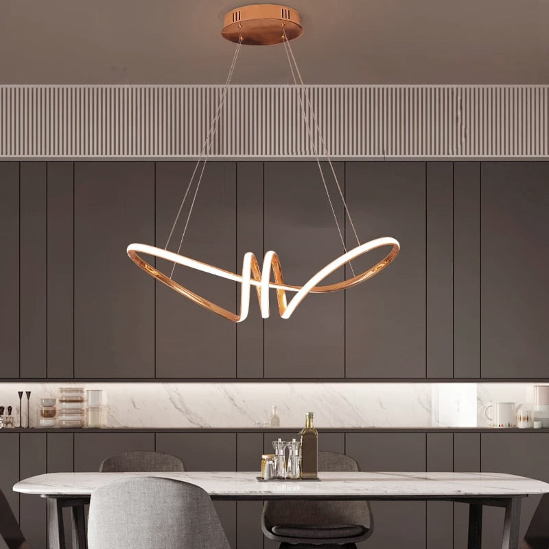 NEO Gleam Chrom vergoldet hängende Pendelleuchten für Esszimmer Küche Zimmer Home Deco Pendelleuchte Fixture Kostenloser Versand