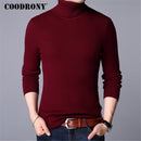 COODRONY, suéteres para hombre, Otoño Invierno 2018, suéter grueso y cálido para hombre, suéter de lana de Cachemira tejido para hombre, suéter de cuello alto pesado para hombre 8229