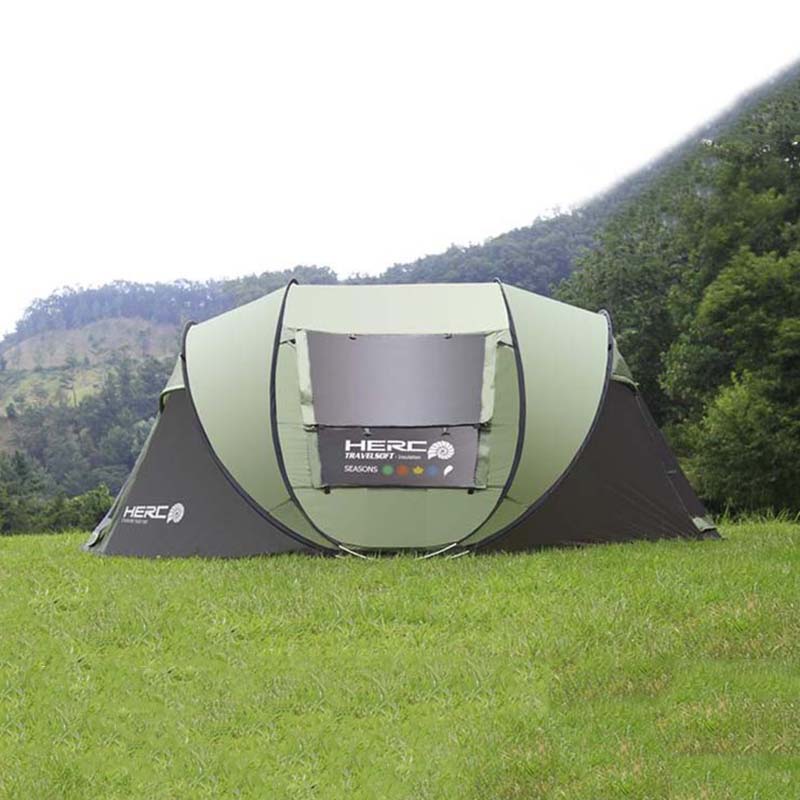 2020 New Arrival 3-4 Person Ulttralarge Automatic Windproof Pop Up Fast Opening Camping Tent Large Gazebo Beach Tent