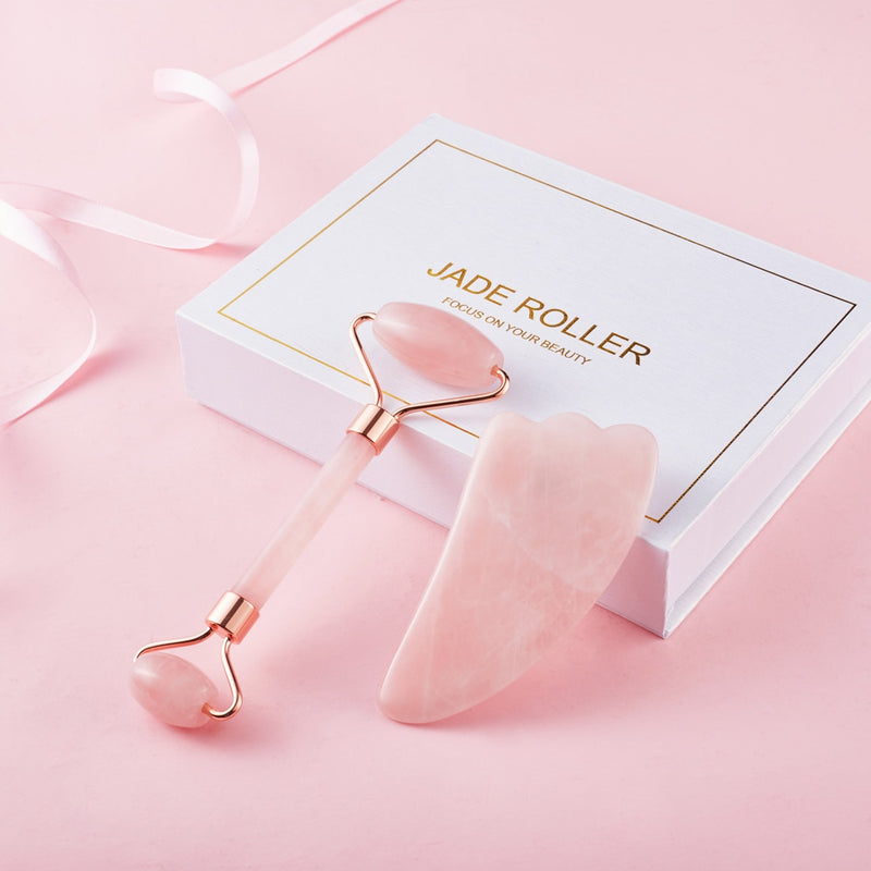 Rose Quartz Face Massage Jade Roller Natural Stone Crystal Slimmer Lift Wrinkle Remover Beauty Care Slimming Lifting Tools